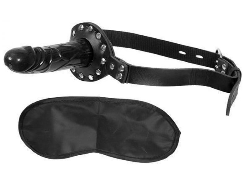 Чёрный кляп с фаллоимитатором Deluxe Ball Gag with Dildo - фото 131685 Чёрный кляп с фаллоимитатором Deluxe Ball Gag with Dildo - фото 131685