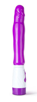 Фиолетовый вибромассажер с подогревом Polaris - 26,9 см. - фото 208155