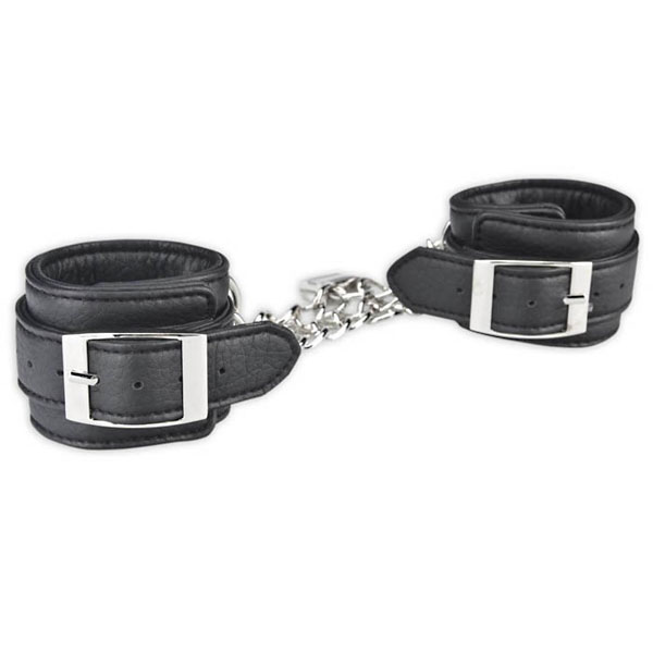 Черные наручники на цепи Lux Fetish LF1673 - фото 697882