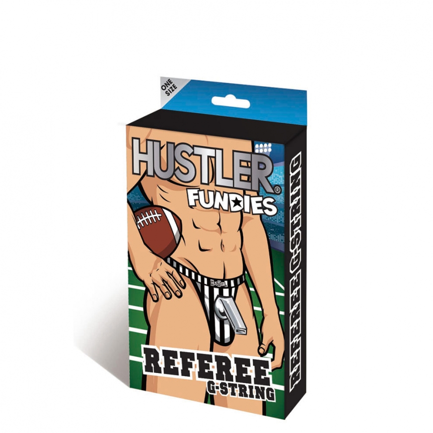 Полосатые стринги из коллекции Hustler Fundies с декоративной подвеской-свистком - фото 131953 Полосатые стринги из коллекции Hustler Fundies с декоративной подвеской-свистком - фото 131953