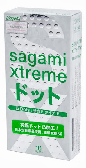 Презервативы Sagami Xtreme Type-E с точками - 10 шт. - фото 238425