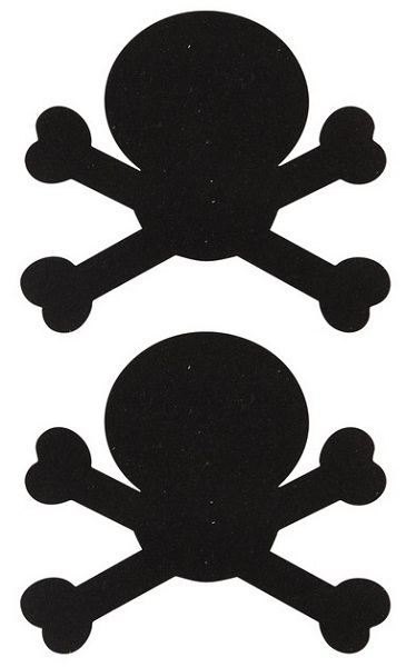 Украшение на соски  Nipple Stickers в форме черепов - фото 209502
