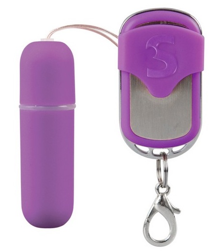 Фиолетовый вибростимулятор  Remote Vibrating Bullet - фото 7411