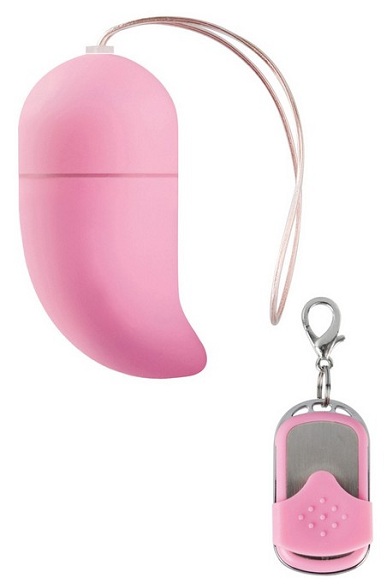 Розовое виброяйцо Vibrating G-spot Egg medium с пультом ДУ - фото 413840