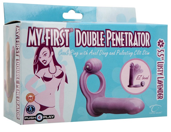 Насадка на пенис для двойного проникновения с вибрацией My First Double Penetrator - фото 132482 Насадка на пенис для двойного проникновения с вибрацией My First Double Penetrator - фото 132482