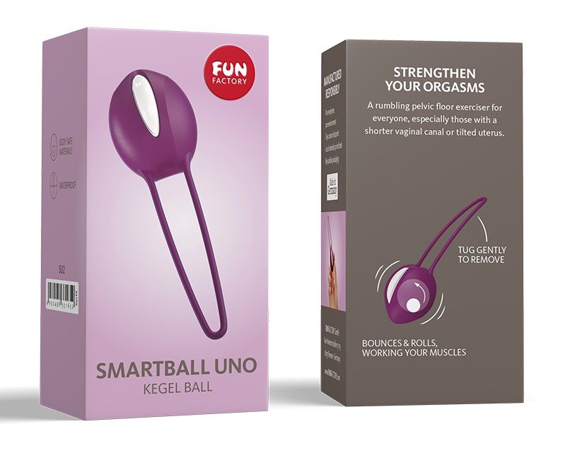 Фиолетовый вагинальный шарик Smartballs Uno - фото 132523