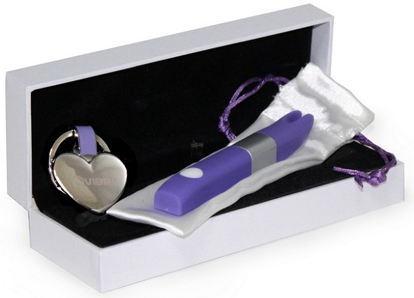 Фиолетовый клиторальный вибромассажёр Qvibry - фото 132566