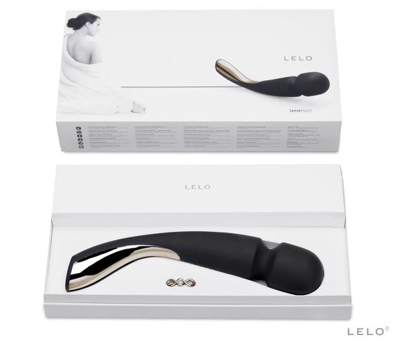 Большой профессиональный массажер Smart Wand Large черного цвета - фото 132603