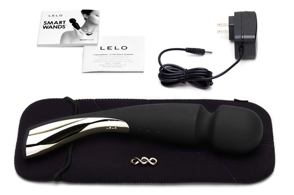 Большой профессиональный массажер Smart Wand Large черного цвета - фото 132604