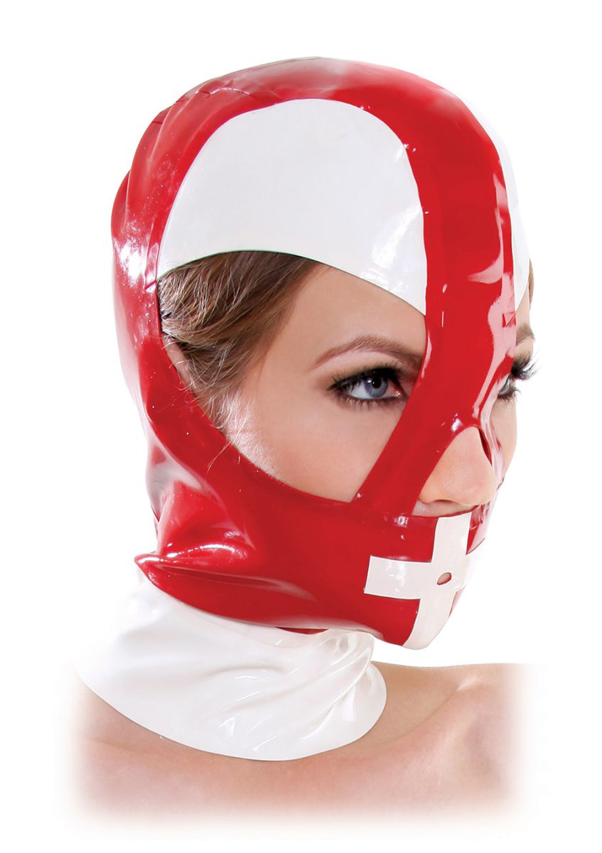 Красно-белый шлем на молнии - фото 133595