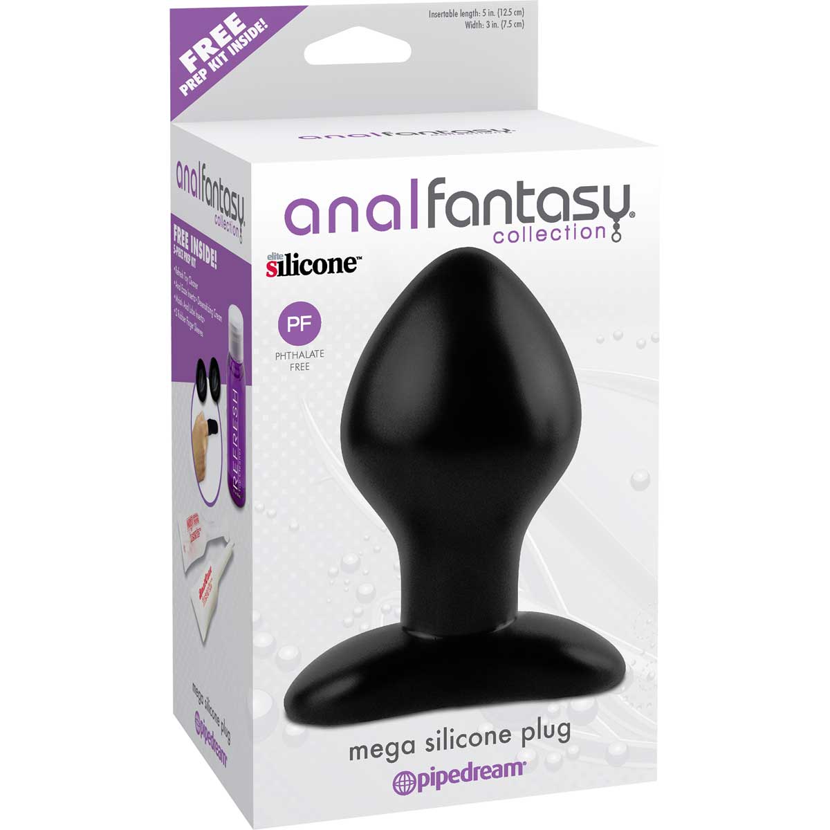 Большая анальная пробка для фистинга Mega Silicone Plug - 14,5 см. - фото 132991