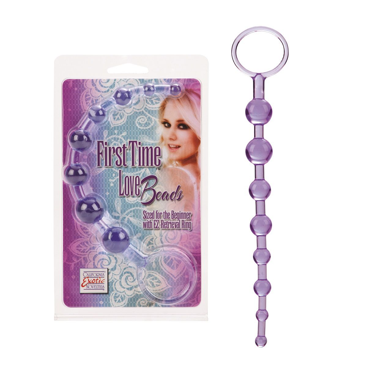 Фиолетовая анальная цепочка First Time Love Beads - 21 см. - фото 133358 Фиолетовая анальная цепочка First Time Love Beads - 21 см. - фото 133358