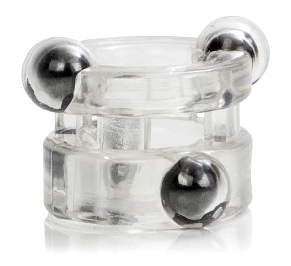 Двойное эрекционное кольцо с магнитами Magnetic Power Ring - фото 133388