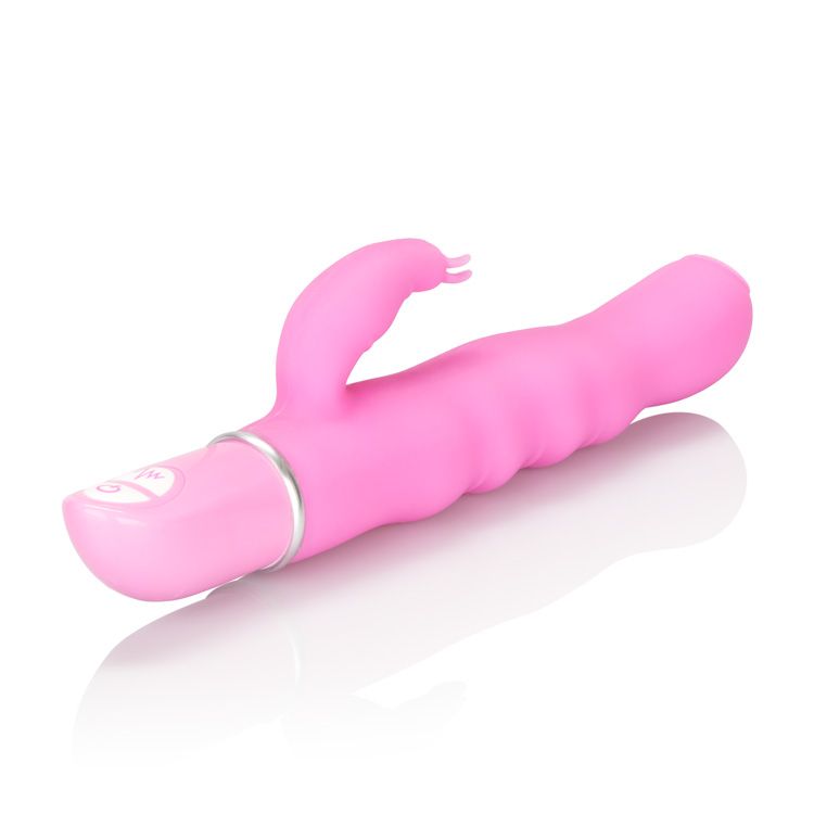 Розовый силиконовый вибратор Lia Dual Stimulator - 20 см. - фото 133393