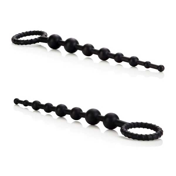 Силиконовая анальная цепочка X-10 BEADS - фото 133403