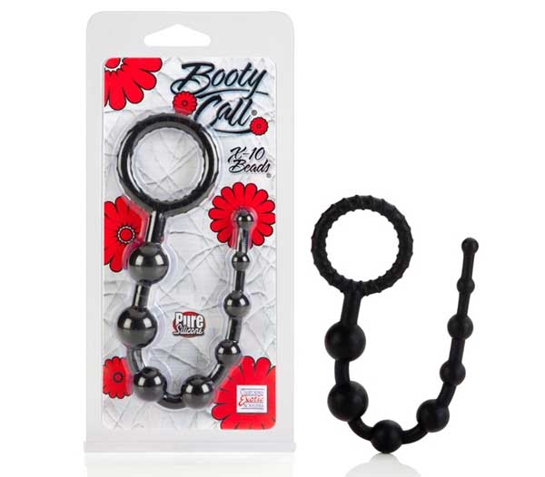 Силиконовая анальная цепочка X-10 BEADS - фото 133404