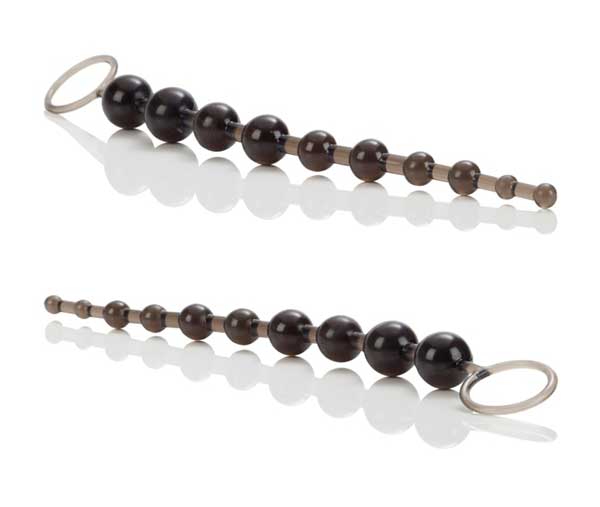 Черная анальная цепочка X-10 BEADS - фото 133406