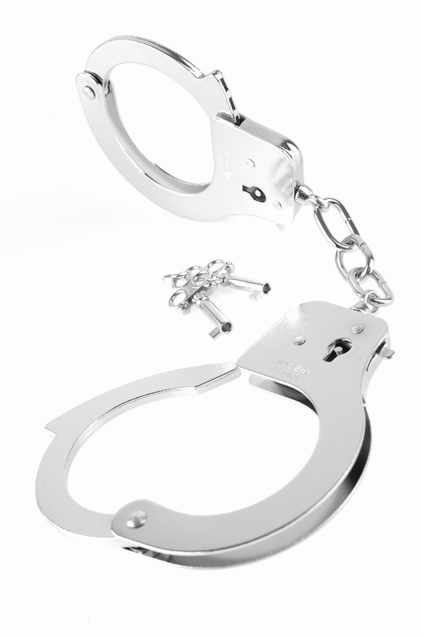 Металлические серебристые наручники Designer Metal Handcuffs - фото 8197