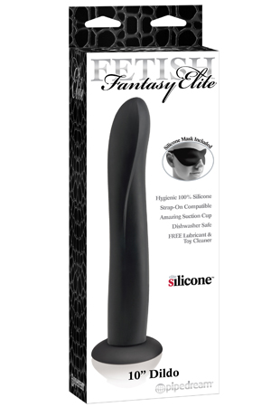 Чёрная насадка для страпона Fetish Fantasy Elite - 25 см. - фото 240736