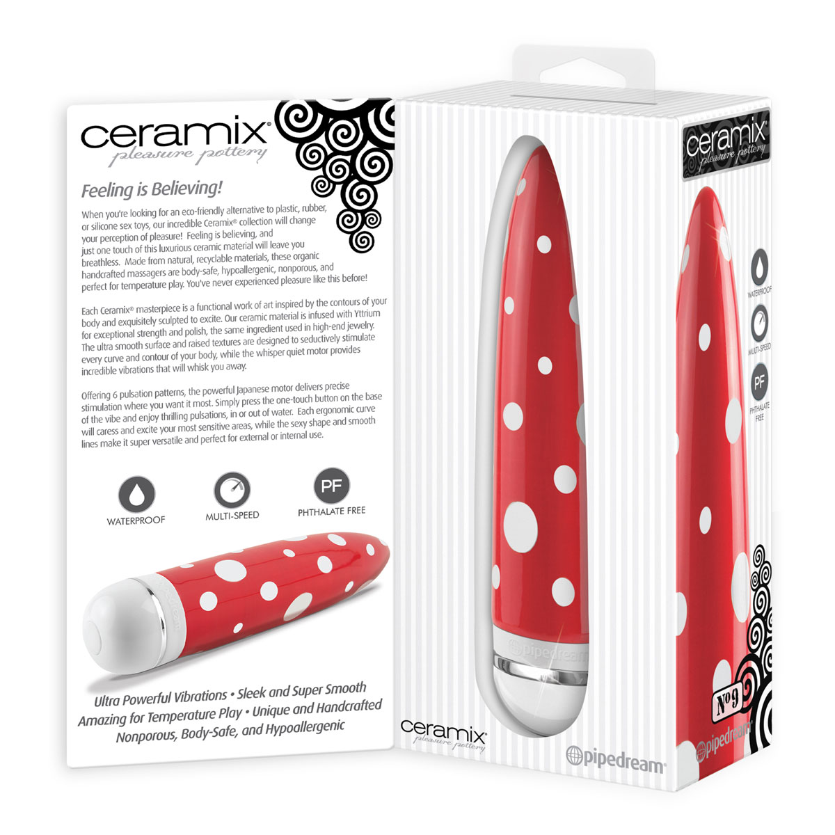 Керамический вибратор CERAMIX №9 - 17,5 см. - фото 133650 Керамический вибратор CERAMIX №9 - 17,5 см. - фото 133650