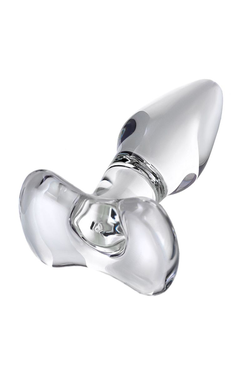 Стеклянная анальная втулка с ограничителем - 10,5 см. - фото 133699 Стеклянная анальная втулка с ограничителем - 10,5 см. - фото 133699