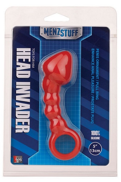 Красный анальный стимулятор с кольцом HEAD INVADER - 13 см. - фото 133752 Красный анальный стимулятор с кольцом HEAD INVADER - 13 см. - фото 133752