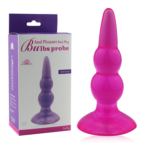 Фиолетовая анальная пробка Bulbs Probe - 12,2 см. - фото 214628