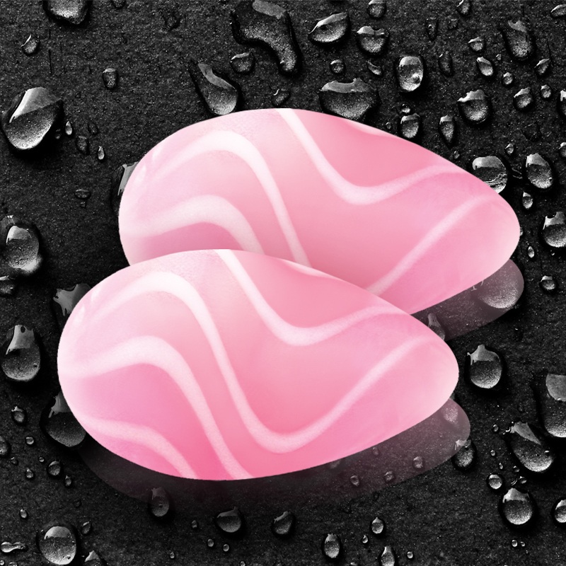 Розовые стеклянные вагинальные шарики CRYSTAL KEGEL EGGS - фото 215501