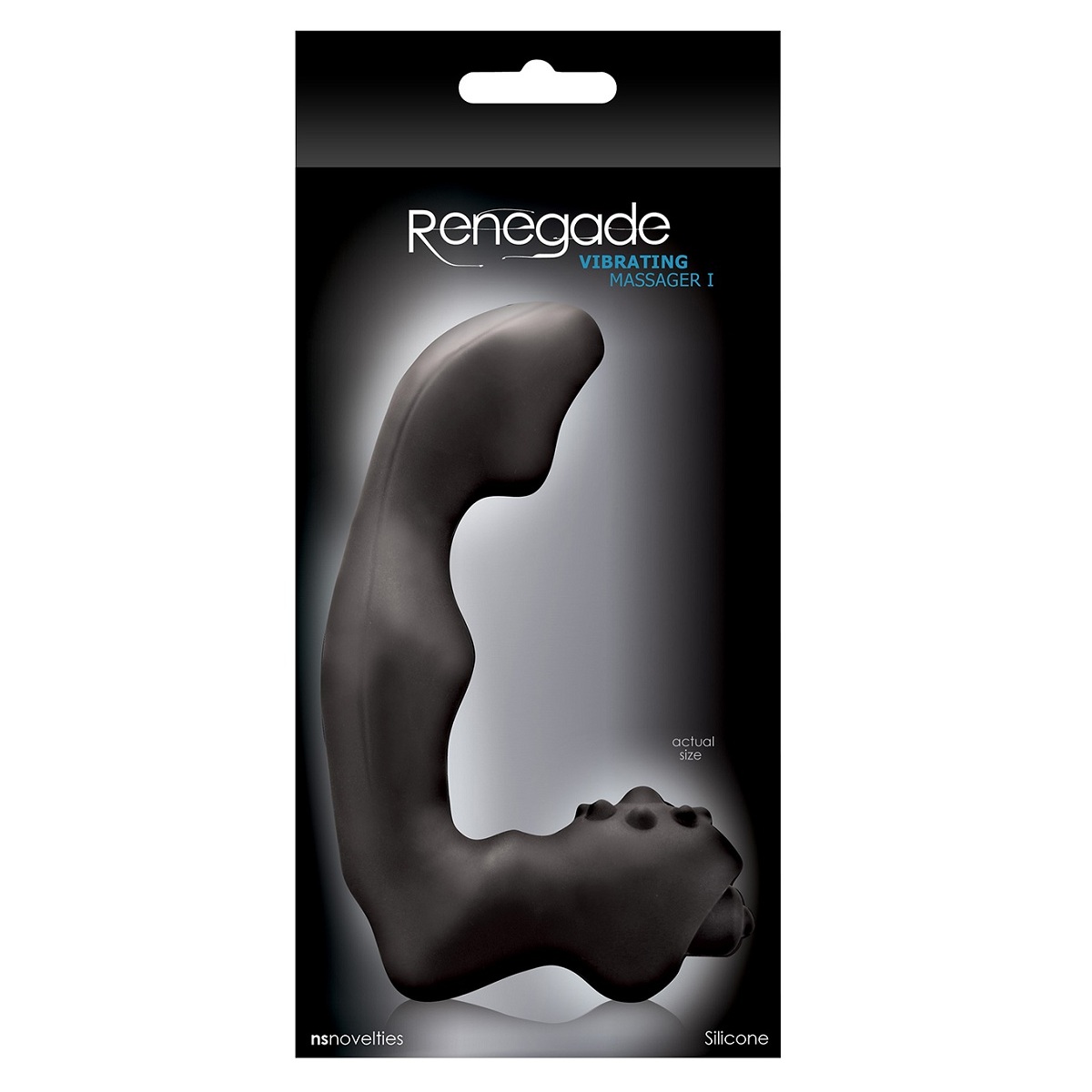 Малый черный анатомический вибростимулятор Renegade Vibrating Massager I - фото 133925