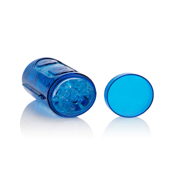 Гелевый голубой супер-мастурбатор Travel JackMaster - фото 133935