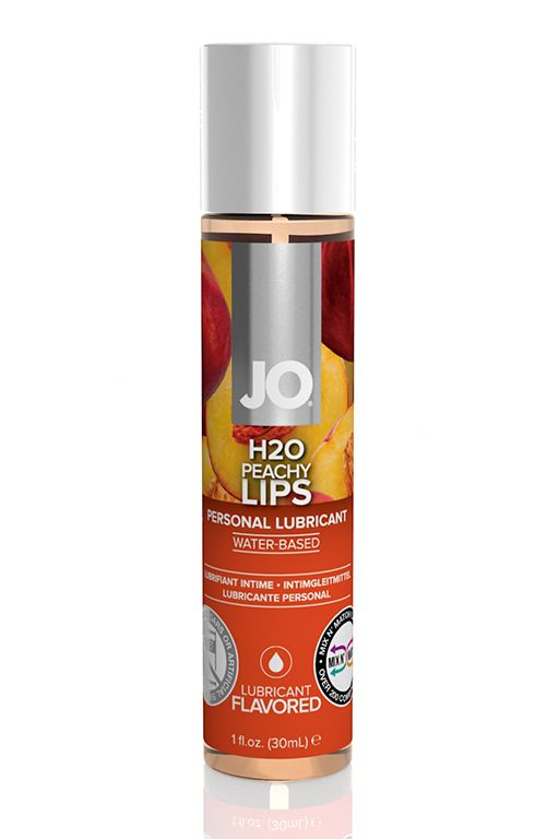 Лубрикант с ароматом персика JO Flavored Peachy Lips - 30 мл. - фото 134033