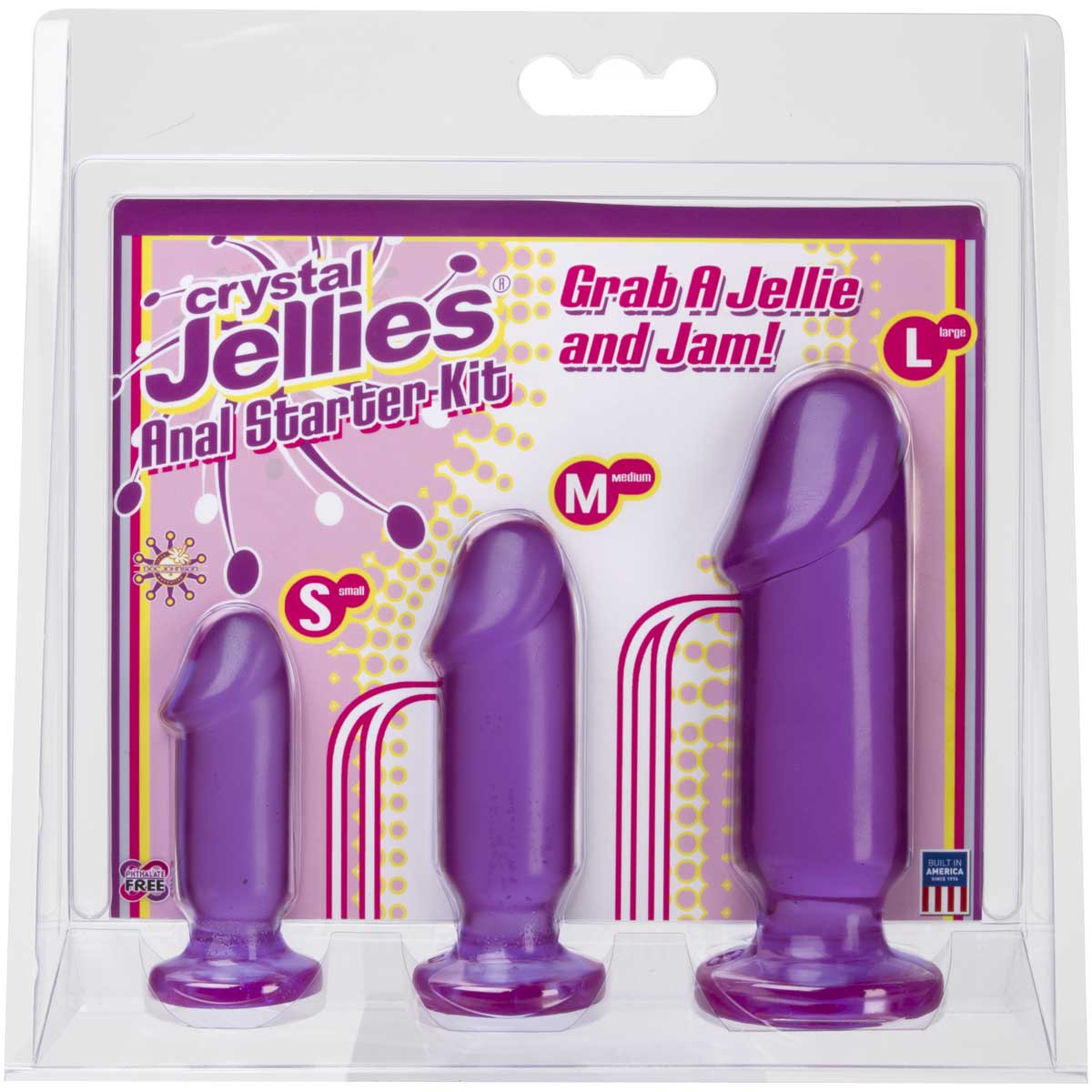 Набор из трех фиолетовых анальных фаллоимитаторов Crystal Jellies Anal Starter Kit - фото 134118 Набор из трех фиолетовых анальных фаллоимитаторов Crystal Jellies Anal Starter Kit - фото 134118