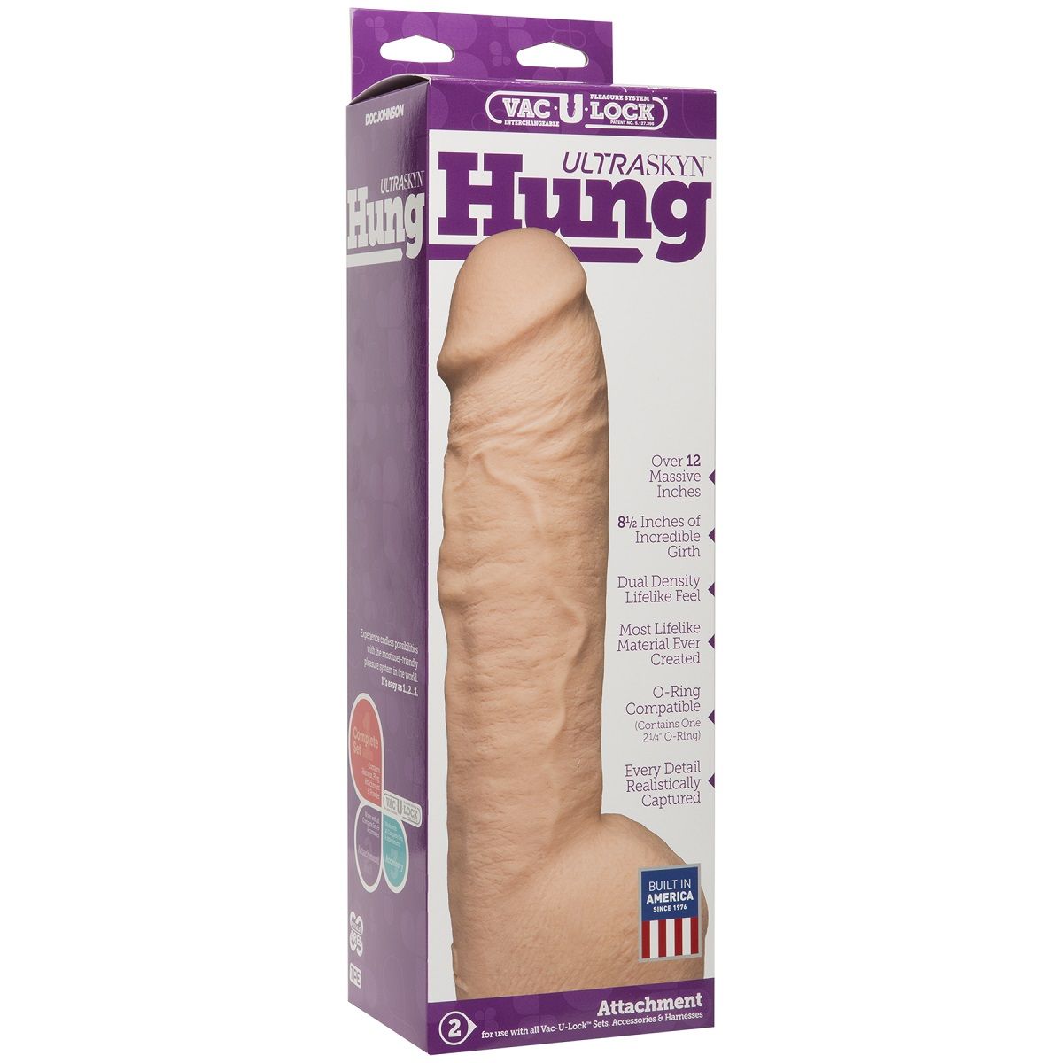 Насадка к трусикам Vac-U-Lock ULTRASKYN Hung - 31,75 см. - фото 134121