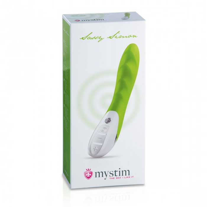 Вибратор Mystim цвета лайма Sassy Simon - 27 см. - фото 134129