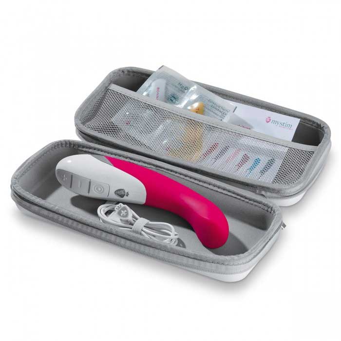 Ярко-розовый вибратор Mystim Al Punto - 25 см. - фото 134143