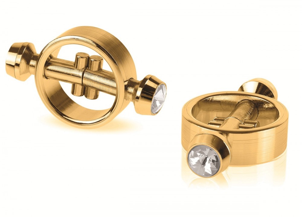 Золотистые зажимы на соски на магните Magnetic Clamps - фото 134268 Золотистые зажимы на соски на магните Magnetic Clamps - фото 134268