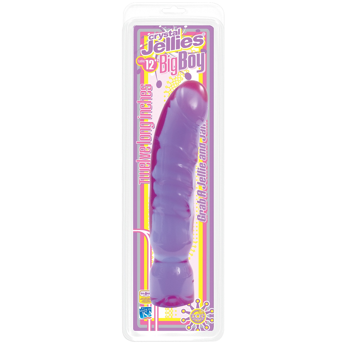 Фиолетовый фаллоимитатор Big Boy Dong Crystal Purple Jellie - 29,5 см. - фото 134365 Фиолетовый фаллоимитатор Big Boy Dong Crystal Purple Jellie - 29,5 см. - фото 134365