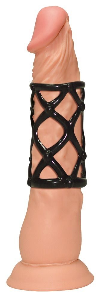 Чёрная насадка-сетка на пенис Orgasmus Wunder - фото 134511