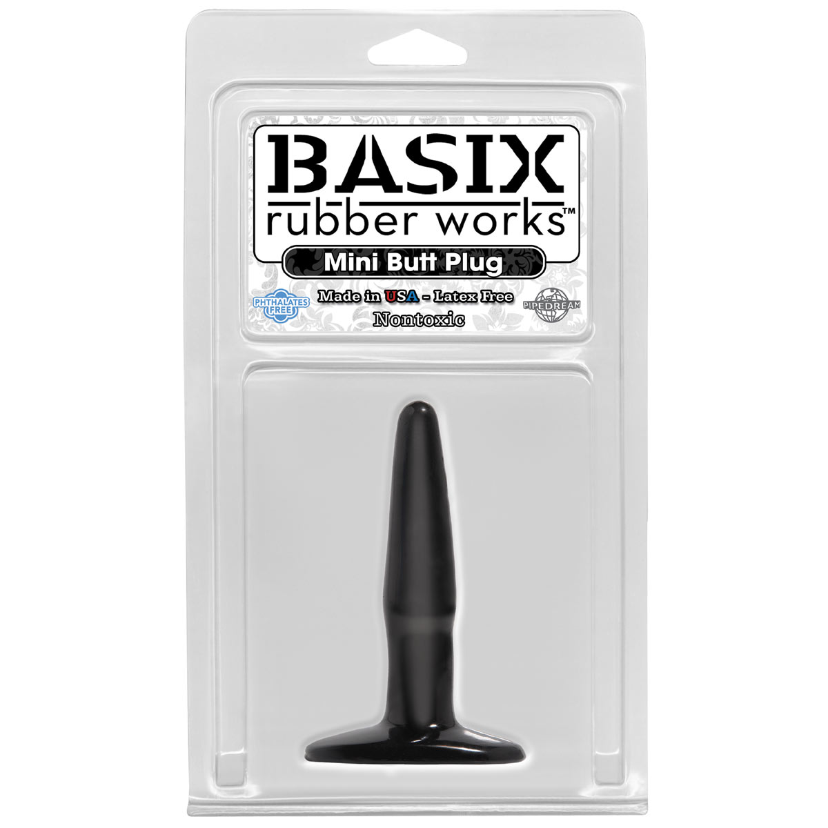 Маленькая чёрная анальная пробка Basix Rubber Works Mini Butt Plug - 10,8 см. - фото 134608 Маленькая чёрная анальная пробка Basix Rubber Works Mini Butt Plug - 10,8 см. - фото 134608
