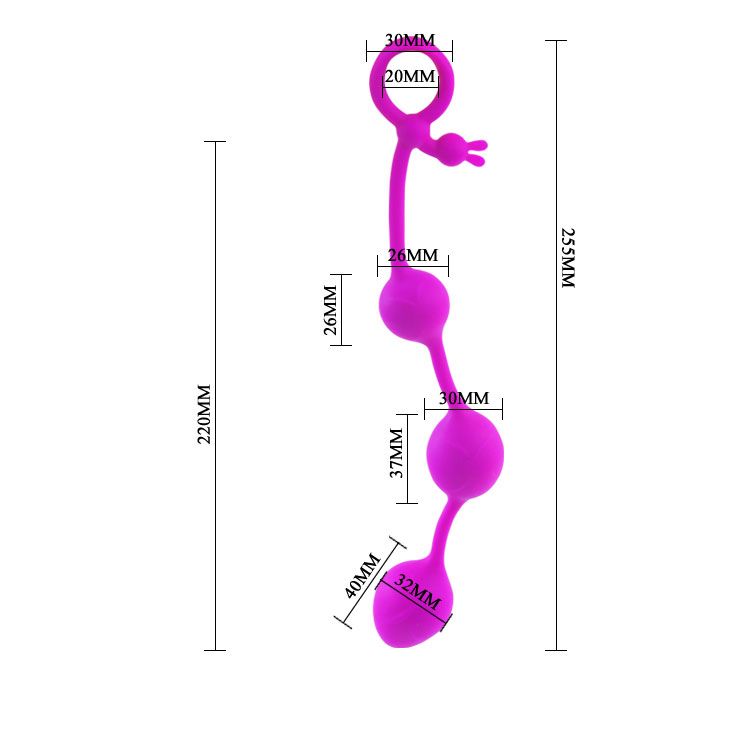 Анальная цепочка Balls из силикона - 25,5 см. - фото 134650 Анальная цепочка Balls из силикона - 25,5 см. - фото 134650