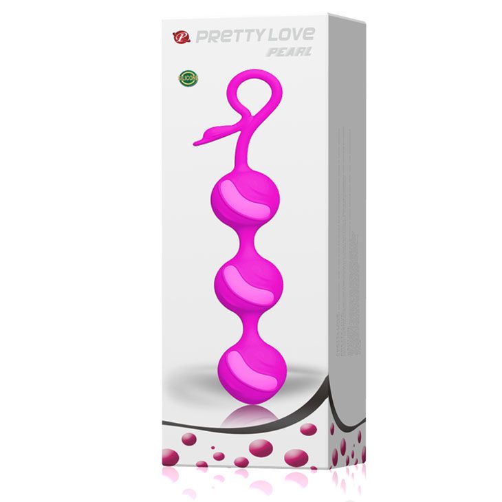 Силиконовые анальные шарики Pearl - 21,5 см. - фото 134664 Силиконовые анальные шарики Pearl - 21,5 см. - фото 134664