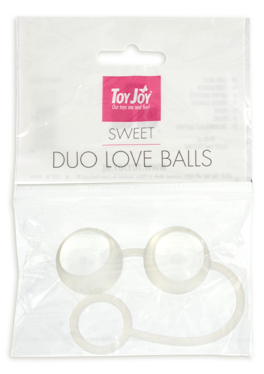 Стеклянные вагинальные шарики Duo Love Dalls на силиконовой сцепке - фото 134691