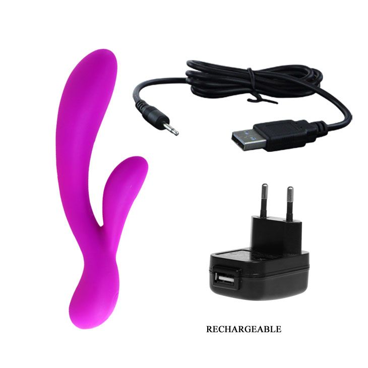 Перезаряжаемый вибратор Angela с клиторальным отростком - 21 см. - фото 134818 Перезаряжаемый вибратор Angela с клиторальным отростком - 21 см. - фото 134818