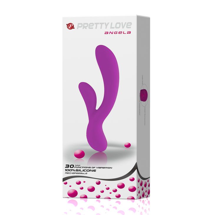 Перезаряжаемый вибратор Angela с клиторальным отростком - 21 см. - фото 134819 Перезаряжаемый вибратор Angela с клиторальным отростком - 21 см. - фото 134819