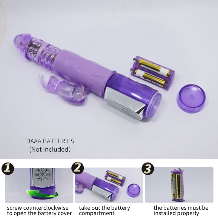 Фиолетовый ротатор с возвратно-поступательными движениями и клиторальным стимулятором - 24 см. - фото 134835 Фиолетовый ротатор с возвратно-поступательными движениями и клиторальным стимулятором - 24 см. - фото 134835