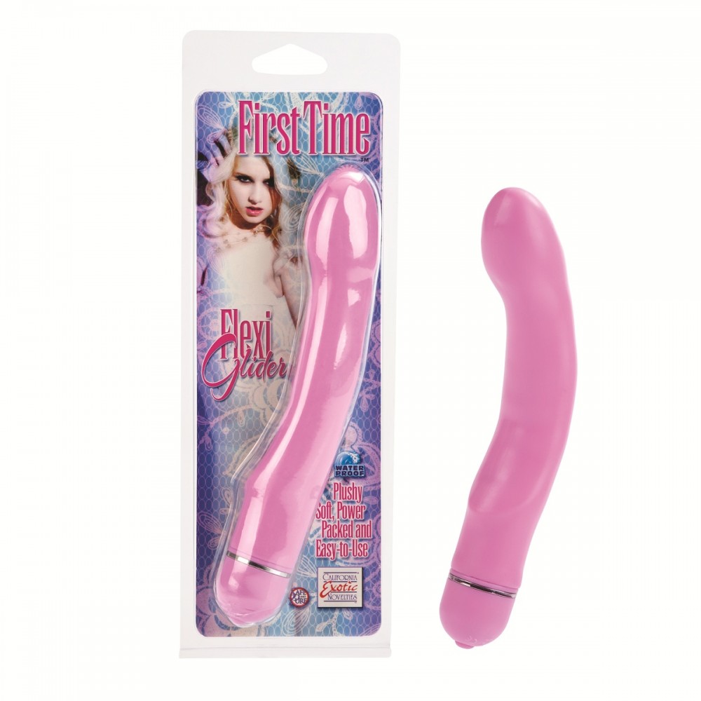 Розовый гнущийся вибратор First Timе Flexi Glider - 20 см. - фото 134845
