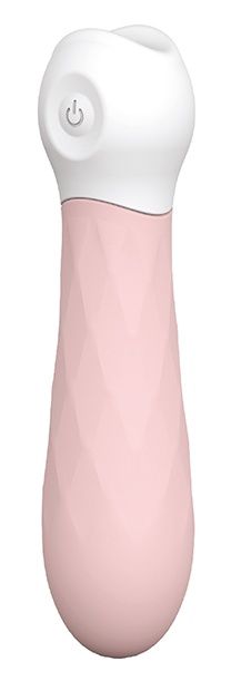 Розовый мини-вибромассажер Diamond Baby Boo - 11 см. - фото 172791