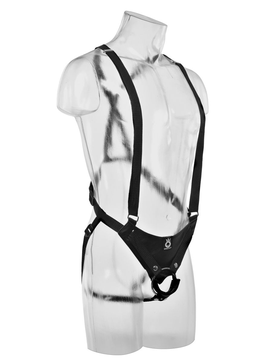 Страпон-система с кофейной насадкой 10 Hollow Strap-On Suspender System - 25 см. - фото 174832