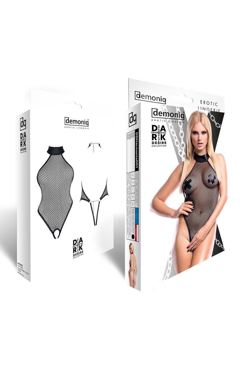 Боди Harmonia из сетки с доступом и металлическим декором - фото 175392