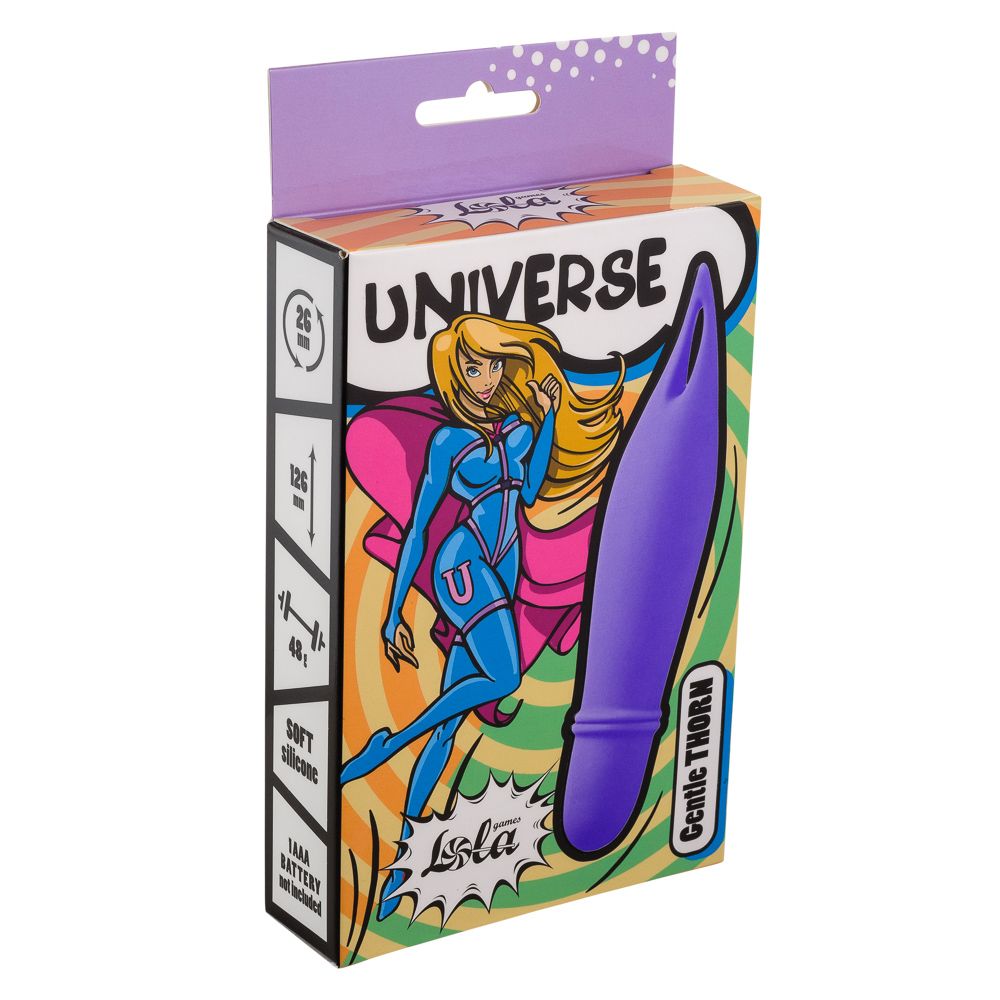 Фиолетовый мини-вибратор Universe Gentle Thorn - фото 175524